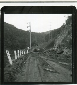 Bogong High Plains Road during construction