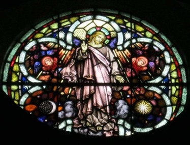 Memorial Window: Elizabeth Edith MACK, "Christ Ascending in Glory"