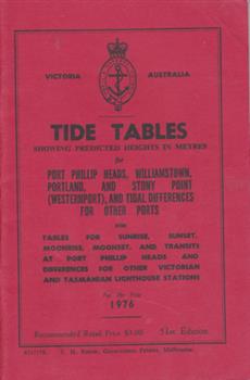This booklet shows the tides for Southern Victorian coast for the year 1976