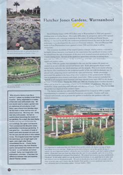 Trust News Article December 1993, Fletcher Jones Garden, Warrnambool