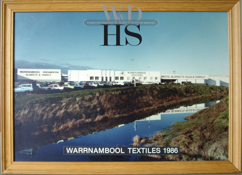 Framed photograph of Warrnambool Woollen Mill