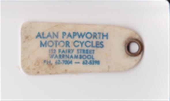 Motor Cycle Key Tag from Alan Papworth Motor Cycles