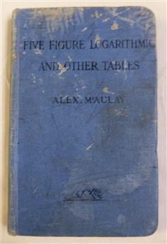 Book with Logarithm and other mathematical tables