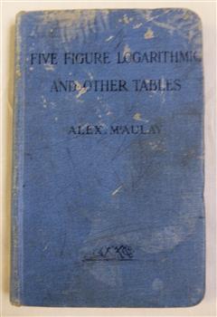Book with Logarithm and other mathematical tables