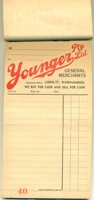 Younger Pty Ltd General Merchants Docket book