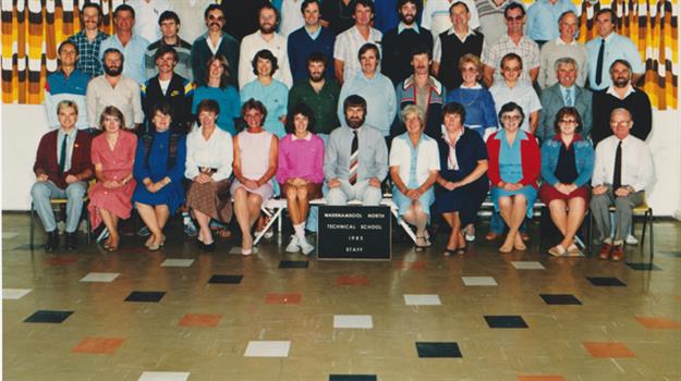 Warrnambool North Technical School Staff Photograph 1985
