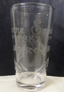 This is a Glass Melbourne Exhibition 1888