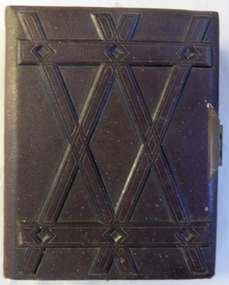 Brown leather photo album 