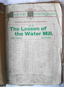This is a Musical Monologues and other sheet titles.
