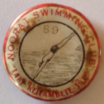 Membership badge for the Noorat Swimming Club