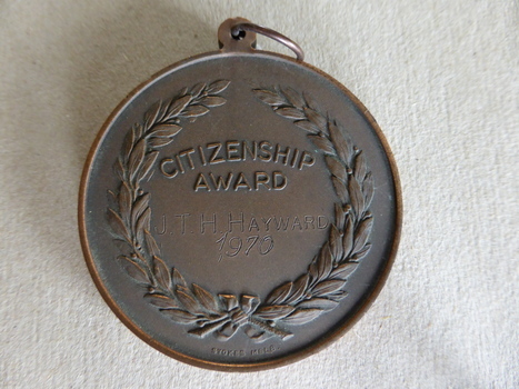 City of Warrnambool Citizenship award presented to Joyce T. H. Hayward in 1970