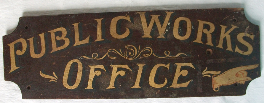 Public Works Office sign