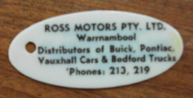 Ross Motors Key tag