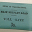 Shire of Warrnambool Main Belfast Road Toll Gate tickets 3s