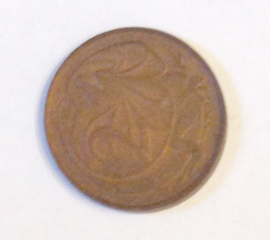 Australian Currency 1966 two cent coin