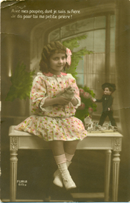 world war one postcard seated girl furia 615/2