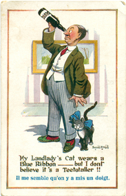 Postcard, My Landlady's Cat, 1914-1918