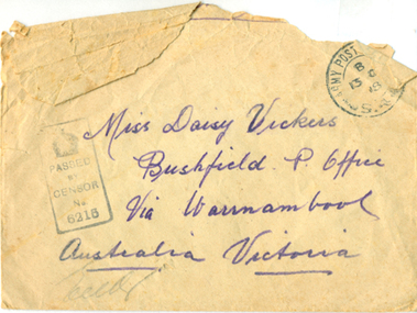 vickers world war one envelope 13 Oct 1918