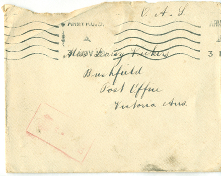 Vickers world war one envelope 3 Nov 1918