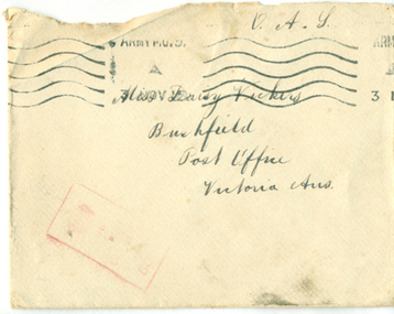 Vickers world war one envelope 3 Nov 1918