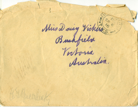 vickers world war one envelope 6 Sep 1916