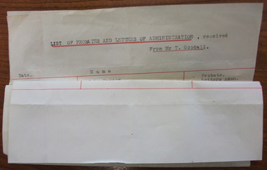 This is a Document: List and index of legal papers