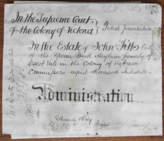 John Fitts Letters of Administration 1879