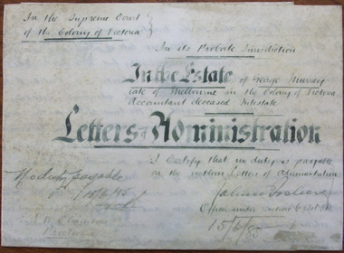 George Murray Letters of Administration 1883