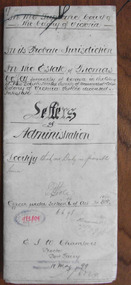 Tait Collection: Thomas Coffey Letters of Administration 1898