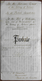 Tait Collection: William Cox Probate 1899