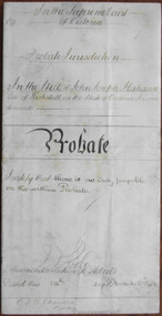 Tait Collection: John J Flahavin Probate 1903