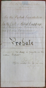 Tait Collection: Robert Cuppage Probate 1904