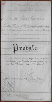 Tait Collection: William Charlesworth Letters of Administration 1904