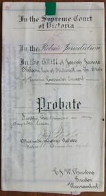 Tait Collection: Joseph J Kelson Probate 1906