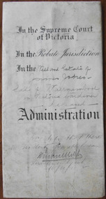 Tait Collection: James Jones Letters of Administration 1910