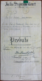 Tait Collection: Frederick J Jones Probate 1911