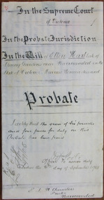 Tait Collection: Ellen Hart Probate 1905