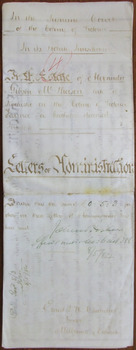 Tait Collection: Alexander Gibson McPherson Letters of Administration 1884