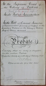 Tait Collection: Edward Jones Probate 1895
