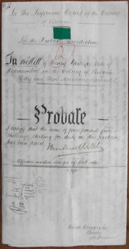 Tait Collection: Henry Phillips Probate 1895