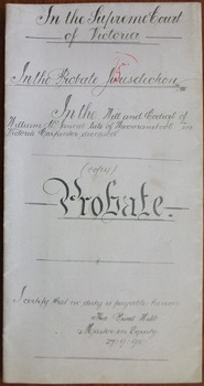 Tait Collection: William McJannet Probate 1898