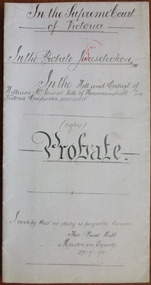Tait Collection: William McJannet Probate 1898