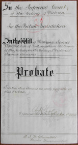 Document, William J Osborne Probate 1900, 1900