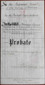 Tait Collection: William J Osborne Probate 1900