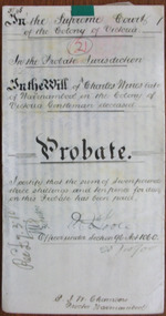 Tait Collection: Charles Wines Probate 1900