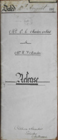 Document, E C Manton & H F Manton Release 1889, 1889