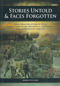 Book, James Affleck, Stories Untold and Faces Forgotten By James Affleck, 2015