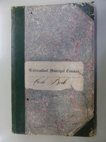 This is a ledger with details of the Warrnambool Common.