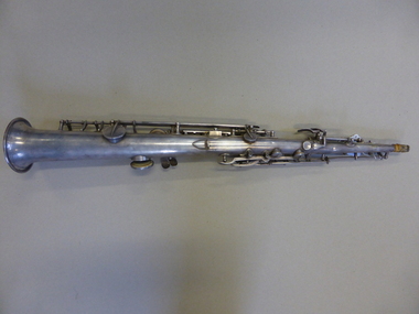 Instrument, Soprano saxaphone and Box