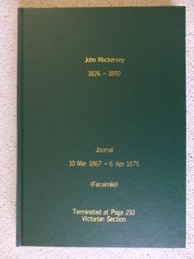 Mackersey Facsimile journal 1867-1875